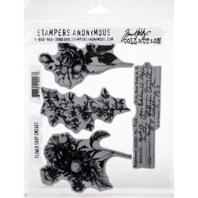 Stampers Anonymous Tim Holtz Cling Stamps - Flower Shop